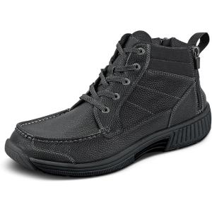 image:imageOrthofeet Mens Orthopedic Ryder SlipResistant DualZip Leather BootBlack