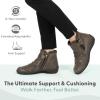 image:imageOrthofeet Womens Orthopedic Heidi Adjustable Slip Resistant Leather BootTaupe