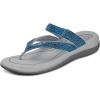 image:imageOrthofeet Womens Orthopedic Gaya Adjustable Open Toe Flip Flop SandalBlue
