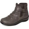 image:imageOrthofeet Womens Orthopedic Heidi Adjustable Slip Resistant Leather BootTaupe