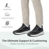 image:imageOrthofeet Mens Orthopedic Fairway HandsFree Water Repellent Golf ShoeBlackGrey