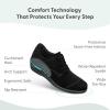 image:imageOrthofeet Womens Orthopedic Eleanor SlipResistant Suede Wedge OxfordBlack