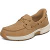 image:imageOrthofeet Womens Orthopedic Captain HandsFree Slip Resistant Boat ShoeCaramel