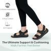 image:imageOrthofeet Womens Orthopedic Calypso HandsFree Adjustable Water SandalBlack