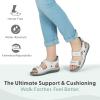 image:imageOrthofeet Womens Orthopedic Calypso HandsFree Adjustable Water SandalWhite