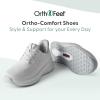 image:imageOrthofeet Womens Orthopedic Nira HandsFree WaterRepellent Walking SneakerWhite