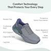 image:imageOrthofeet Womens Orthopedic Nira Trail HandsFree WaterRepellent Hiking SneakerGreyPeriwinkle