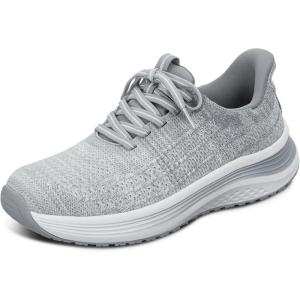 image:imageOrthofeet Womens Orthopedic Nira HandsFree WaterRepellent Walking SneakerLight Grey