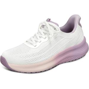 image:imageOrthofeet Womens Orthopedic Nira HandsFree WaterRepellent Walking SneakerWhiteLavender