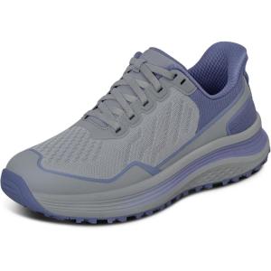 image:imageOrthofeet Womens Orthopedic Nira Trail HandsFree WaterRepellent Hiking SneakerGreyPeriwinkle