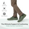 image:imageOrthofeet Mens Orthopedic Tilos Trail HandsFree WaterRepellent Hiking SneakerSageArmy Green