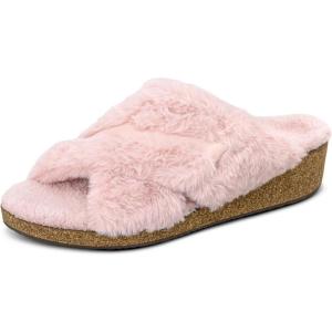 image:imageOrthofeet Womens Orthopedic Celine Adjustable Faux Fur Lined SlipperPink Petal