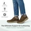 image:imageOrthofeet Mens Orthopedic Commander Adjustable Leather Boat ShoeBrown