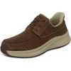 image:imageOrthofeet Mens Orthopedic Commander Adjustable Leather Boat ShoeBrown