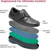 image:imageOrthofeet Mens Orthopedic Broadway Adjustable Leather Dress ShoeBlack