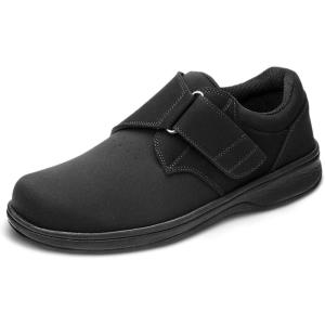 image:imageOrthofeet Mens Orthopedic Bismarck Adjustable Stretch Casual ShoeBlack