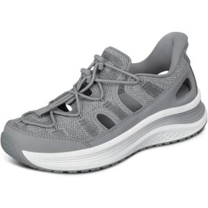 image:imageOrthofeet Womens Orthopedic Venus HandsFree SlipOn Fisherman SandalGrey