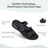 image:imageOrthofeet Womens Orthopedic Sahara Weave Adjustable Slide SandalBlack