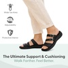 image:imageOrthofeet Womens Orthopedic Sahara Weave Adjustable Slide SandalBlack