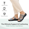image:imageOrthofeet Womens Orthopedic Sahara Weave Adjustable Slide SandalPewter