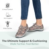 image:imageOrthofeet Womens Orthopedic Verona Adjustable ClosedToe Fisherman SandalPewter