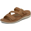 image:imageOrthofeet Womens Orthopedic Sahara Weave Adjustable Slide SandalNatural