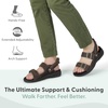 image:imageOrthofeet Mens Orthopedic Jupiter HandsFree Adjustable Leather SandalBrown