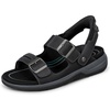 image:imageOrthofeet Mens Orthopedic Jupiter HandsFree Adjustable Leather SandalBlack