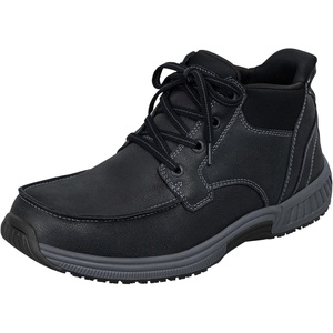 image:imageOrthofeet Mens Orthopedic Verno HandsFree SlipResistant Leather BootBlack