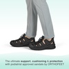 image:imageOrthofeet Saturn Orthopedic Mens Fisherman Sandals  HandsFree Adjustable SlipOn Closed Toe Sandal with Anatomical Arch Support Soft and Padded Cushioning Wide Toe BoxBlack