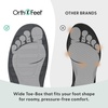 image:imageOrthofeet Vito Orthopedic Mens SlipOn Slippers  HandsFree WaterRepellent SlipOn Adjustable House Shoes with Faux Fur Arch Support Ergonomic Cushioning Wide Toe BoxBlack
