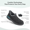 image:imageOrthofeet Vito Orthopedic Mens SlipOn Slippers  HandsFree WaterRepellent SlipOn Adjustable House Shoes with Faux Fur Arch Support Ergonomic Cushioning Wide Toe BoxCharcoal