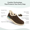 image:imageOrthofeet Vito Orthopedic Mens SlipOn Slippers  HandsFree WaterRepellent SlipOn Adjustable House Shoes with Faux Fur Arch Support Ergonomic Cushioning Wide Toe BoxLoden