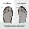 image:imageOrthofeet Vito Orthopedic Mens SlipOn Slippers  HandsFree WaterRepellent SlipOn Adjustable House Shoes with Faux Fur Arch Support Ergonomic Cushioning Wide Toe BoxChocolate