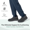 image:imageOrthofeet Vito Orthopedic Mens SlipOn Slippers  HandsFree WaterRepellent SlipOn Adjustable House Shoes with Faux Fur Arch Support Ergonomic Cushioning Wide Toe BoxCharcoal