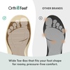 image:imageOrthofeet Vito Orthopedic Mens SlipOn Slippers  HandsFree WaterRepellent SlipOn Adjustable House Shoes with Faux Fur Arch Support Ergonomic Cushioning Wide Toe BoxChestnut