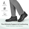 image:imageOrthofeet Claude Orthopedic Mens Dress Shoes  HandsFree SlipOn Formal Shoe with Soft Leather Anatomical Arch Support Soft Padded Ergonomic Cushioning Wide Toe BoxBlack