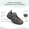image:imageOrthofeet Clearwater Orthopedic Men Fisherman Sandal  ClosedToe Leather Upper Adjustable NoTie Bungee Closure Anatomical Arch Support Ergonomic Cushioning Wide Toe BoxBrown