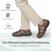image:imageOrthofeet Clearwater Orthopedic Men Fisherman Sandal  ClosedToe Leather Upper Adjustable NoTie Bungee Closure Anatomical Arch Support Ergonomic Cushioning Wide Toe BoxBrown