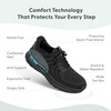 image:imageOrthofeet Tilos Orthopedic Mens Sneakers  HandsFree WaterRepellent SlipOn Stretchable Walking Shoes with Soft and Padded Cushioning Arch Support Wide Toe BoxBlack