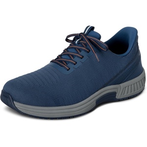 image:imageOrthofeet Yari Orthopedic Mens Walking Shoes  HandsFree WaterRepellent SlipOn Stretchable Sneakers with SlipResistant Arch Support Soft Cushioning for Casual OutingsNavyGrey