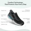 image:imageOrthofeet Fairway Orthopedic Men Golf Shoe  Spikeless Tread HandsFree SlipOnWater Repellent Anatomical Arch Support Ergonomic Cushioning Wide Toe BoxBlackGrey
