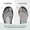 image:imageOrthofeet Fairway Orthopedic Men Golf Shoe  Spikeless Tread HandsFree SlipOnWater Repellent Anatomical Arch Support Ergonomic Cushioning Wide Toe BoxBlackGrey