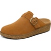 image:imageOrthofeet Womens Orthopedic Casey Adjustable Water Repellent Suede ClogCamel