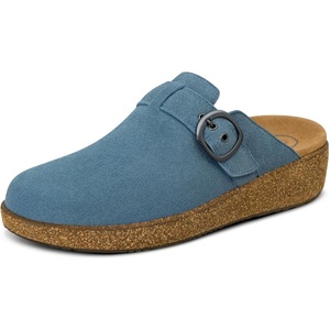 image:imageOrthofeet Womens Orthopedic Casey Adjustable Water Repellent Suede ClogPowder Blue